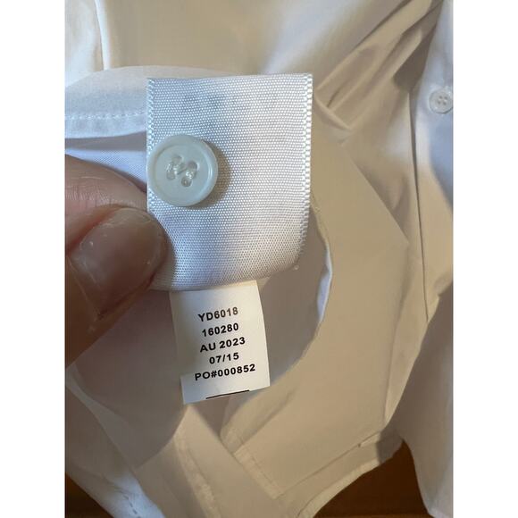 Carbon38 Women's Twisted Button-Up Tunic Shirt Long Sleeve Blouse White Size XL - Picture 8 of 16